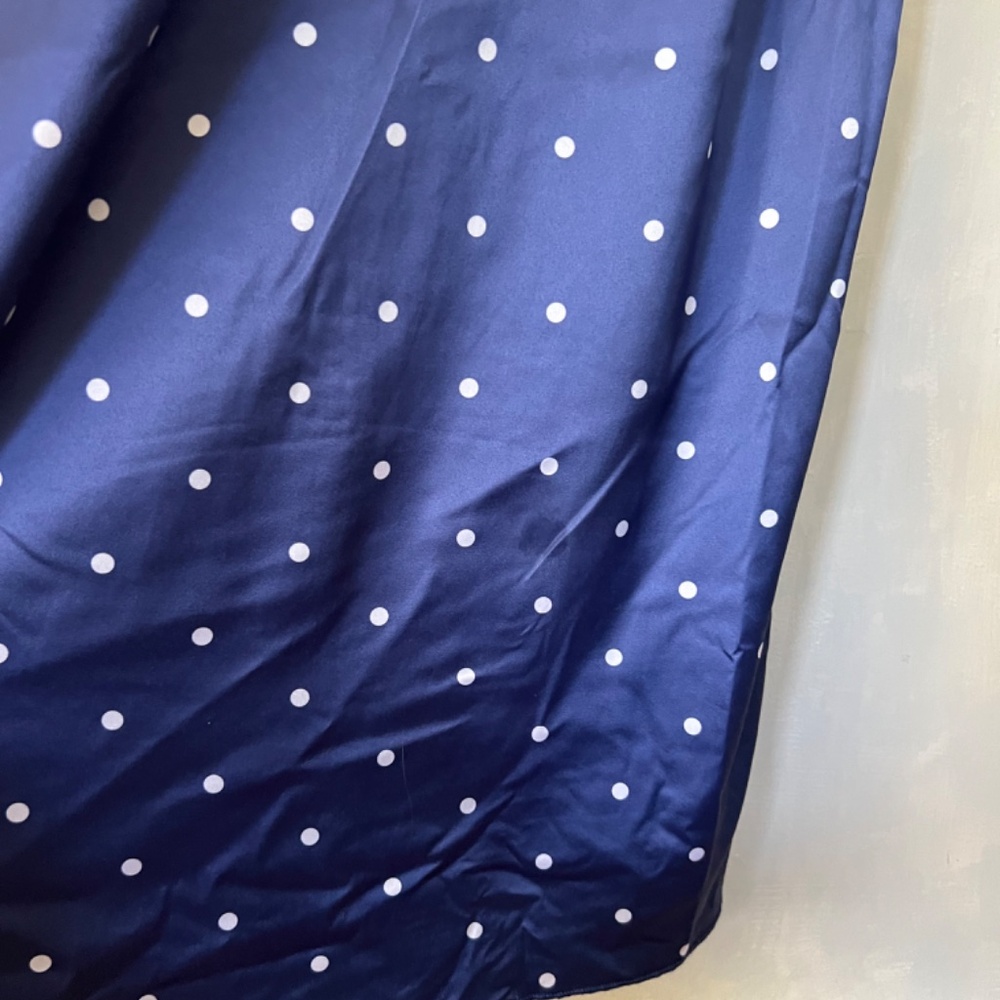 Satin polka dot cowl neck 90s midi dress - Picture 16 of 16